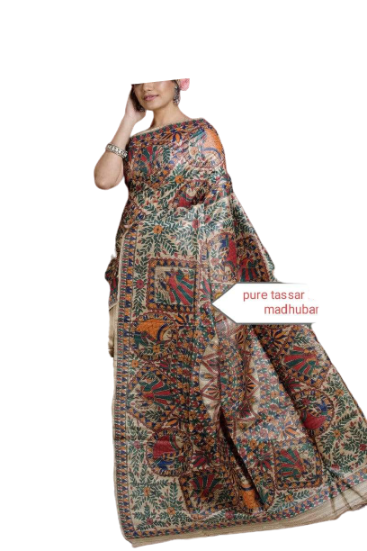 Pure tussar ghicha silk saree Manish