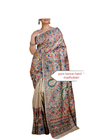 Pure tussar ghicha silk saree Manish