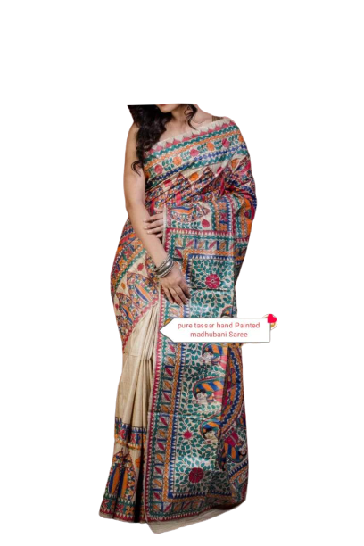 TUSSAR SILK PRINT SAREE