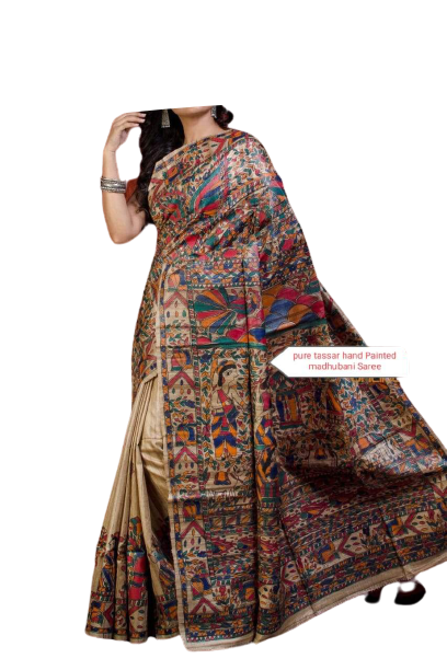 Pure tussar ghicha silk saree Manish