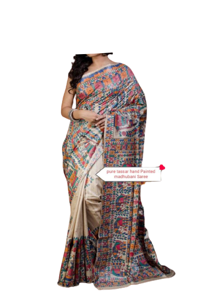 Pure tussar ghicha silk saree Manish