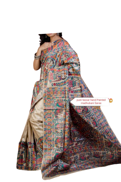 Pure tussar ghicha silk saree Manish