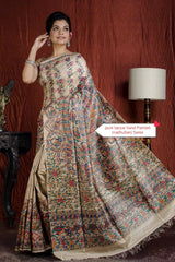 Pure tussar ghicha silk saree Manish