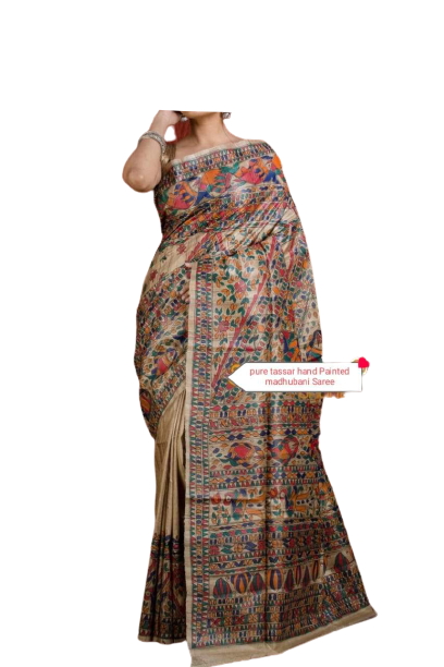 Pure tussar ghicha silk saree Manish