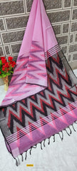 Ikkat khadi linen saree SILK ZONE