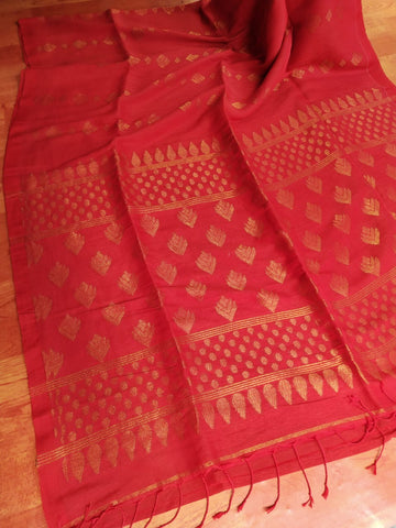 Linen embroidery saree SILK ZONE