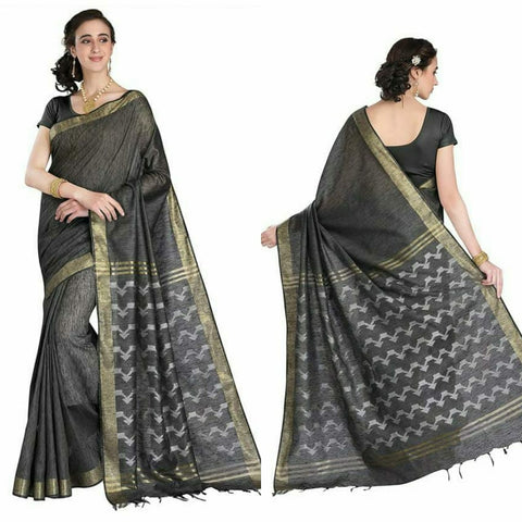 Soft silk cutwork saree linen world