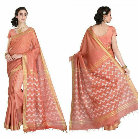 Soft silk cutwork saree linen world