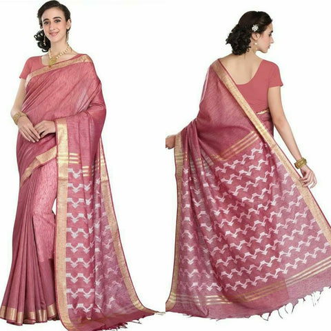 Soft silk cutwork saree linen world