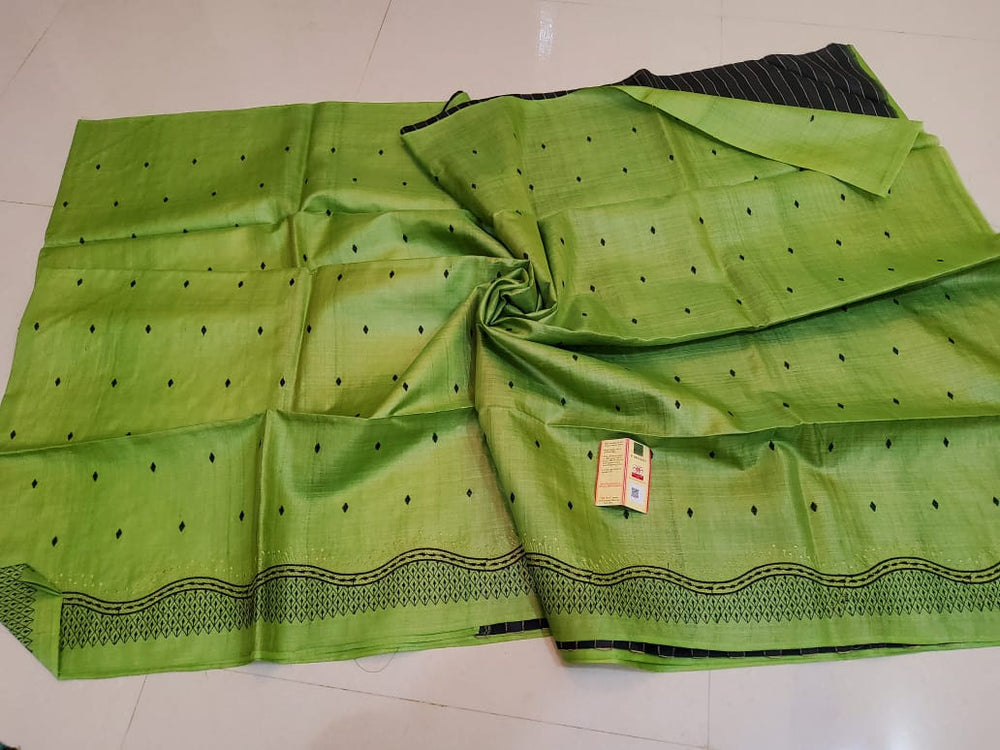 Tussar silk embroidery saree Dipak