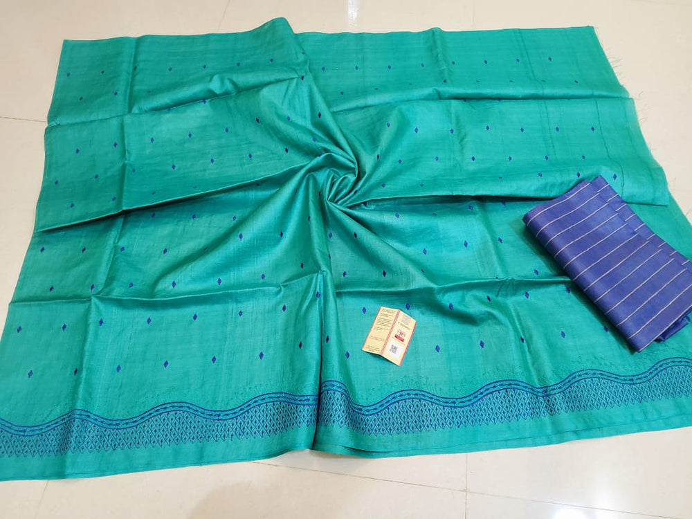 Tussar silk embroidery saree Dipak