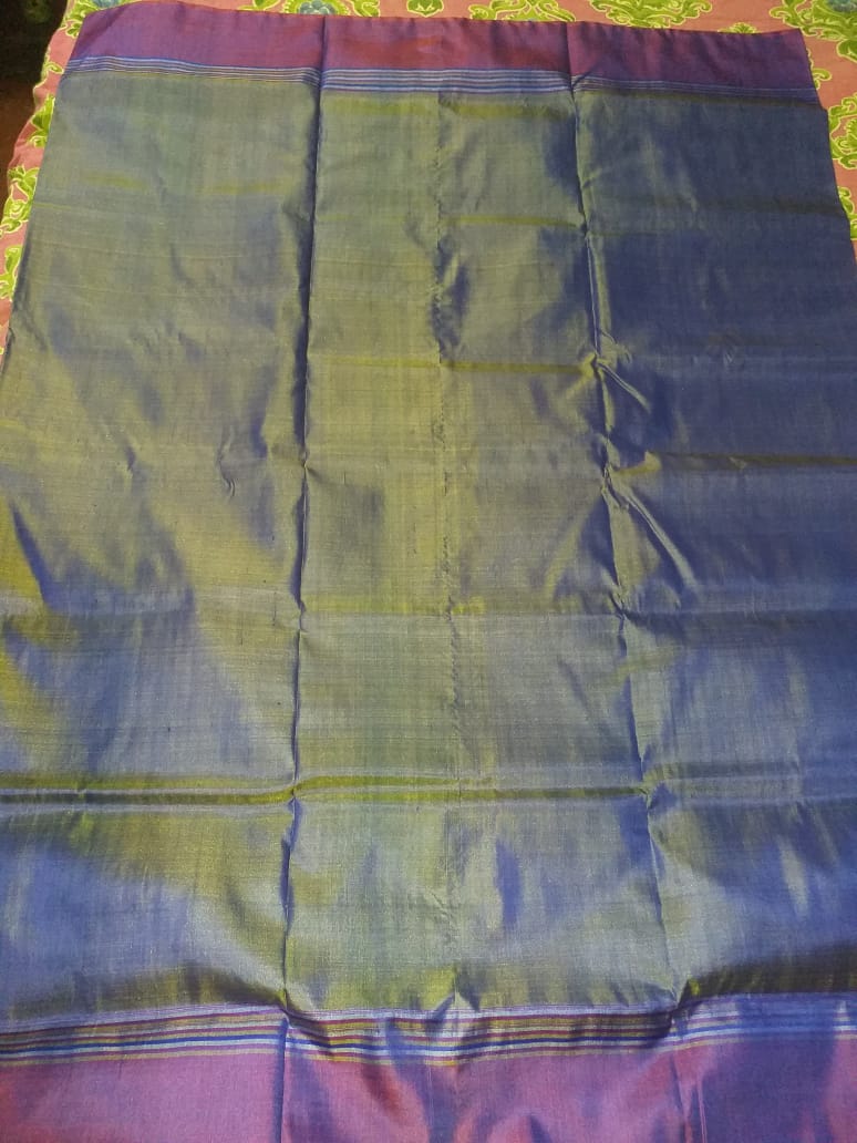 Tussar contrast saree Dipak