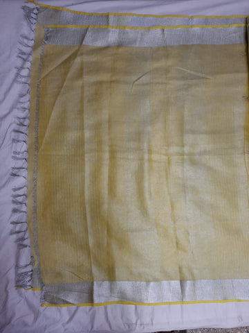 Tissue Linen Embroidery Saree SILK ZONE