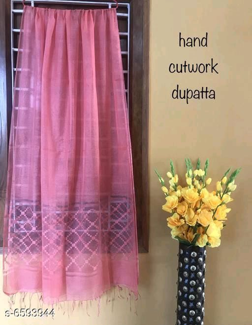 Soft silk cut work fancy dupatta SILK ZONE