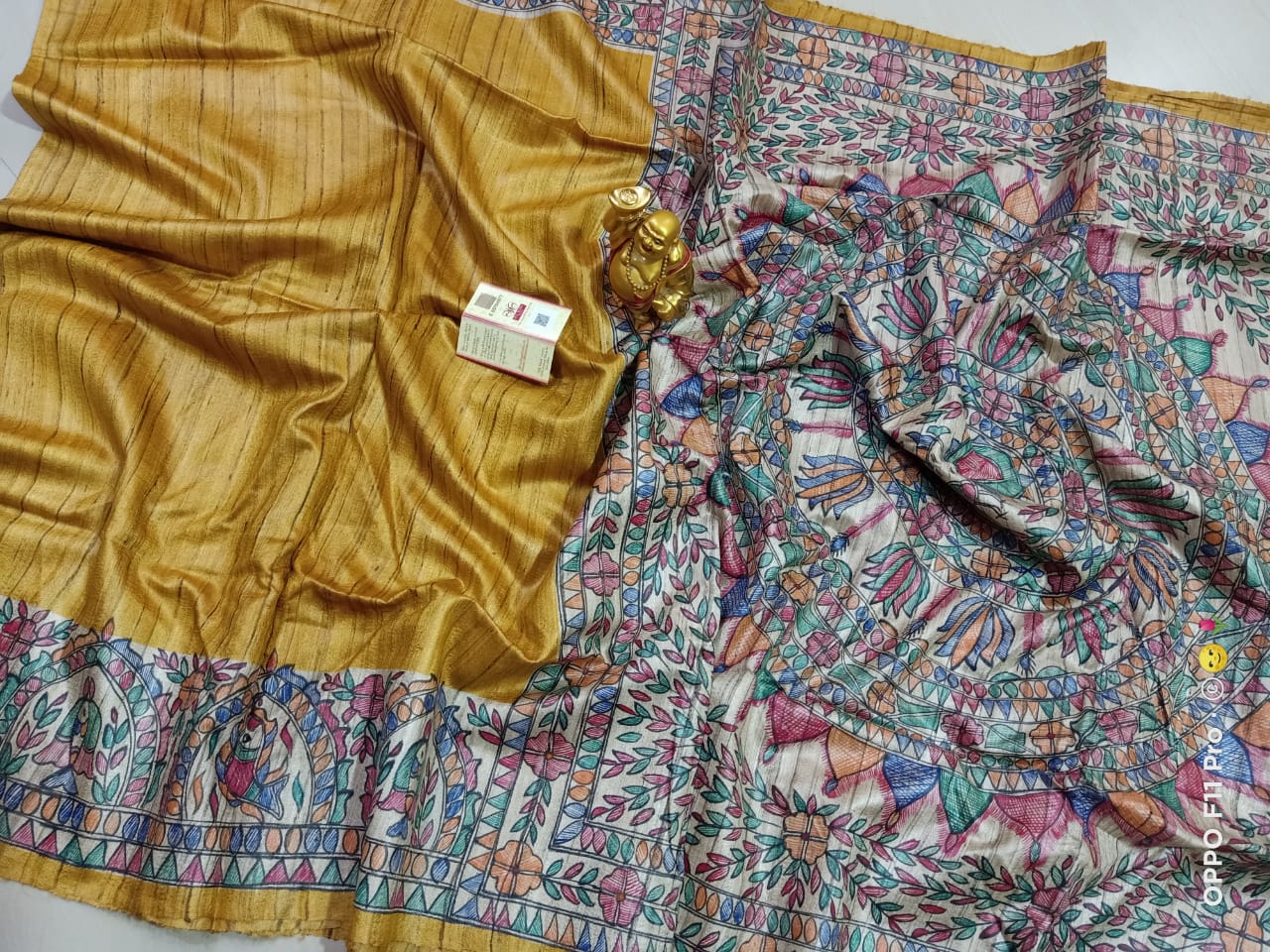 TUSSAR SILK PRINT SAREE