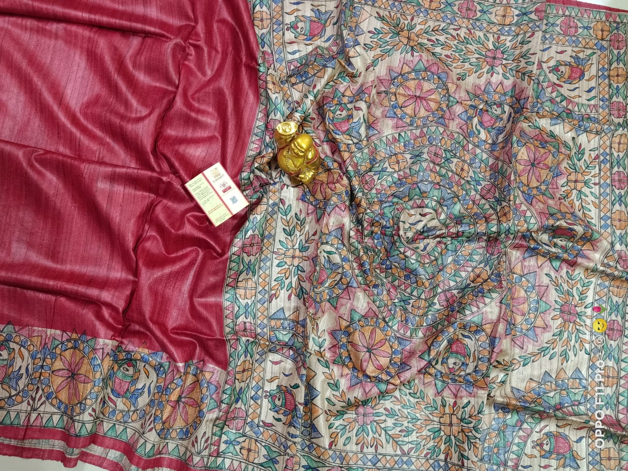 TUSSAR SILK PRINT SAREE