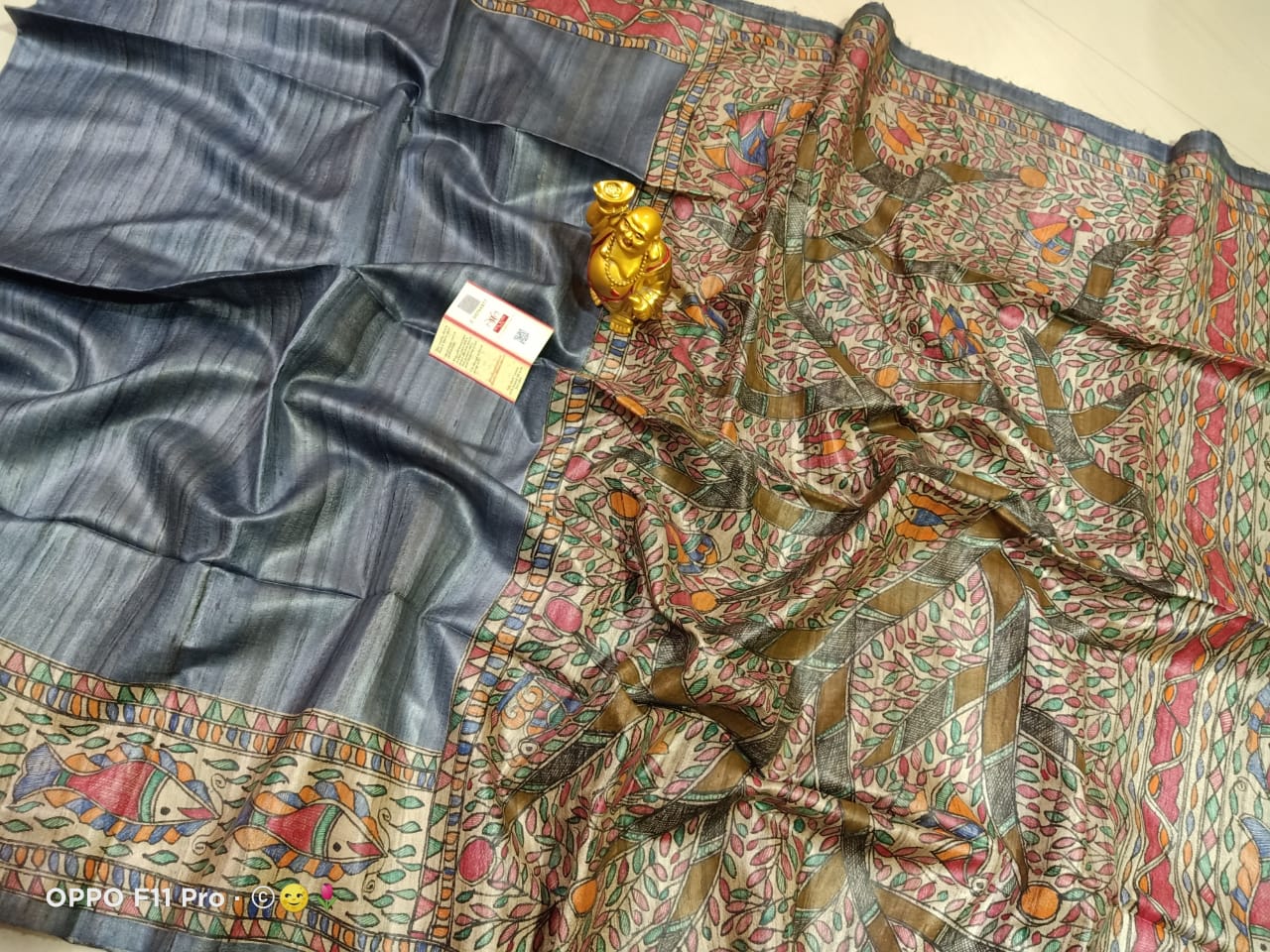 TUSSAR SILK PRINT SAREE
