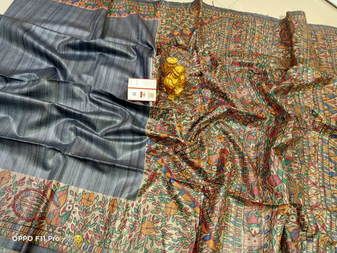 TUSSAR SILK PRINT SAREE