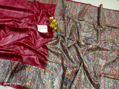 TUSSAR SILK PRINT SAREE