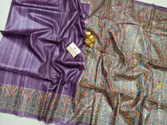 TUSSAR SILK PRINT SAREE