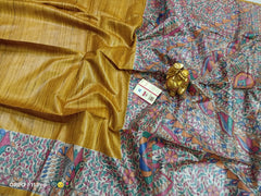 TUSSAR SILK PRINT SAREE
