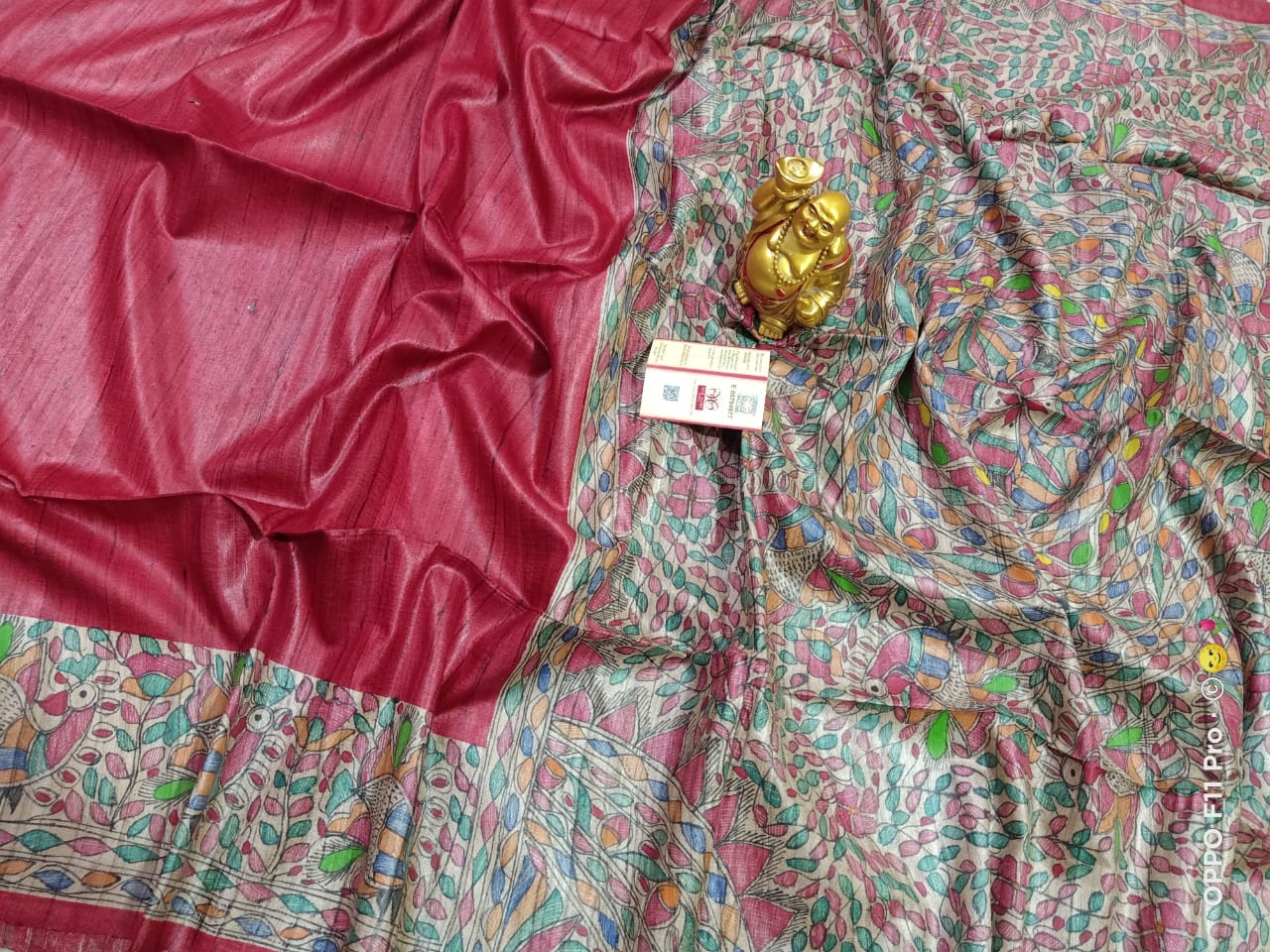 TUSSAR SILK PRINT SAREE