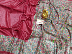 TUSSAR SILK PRINT SAREE