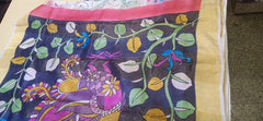Pure Tussar Silk print saree