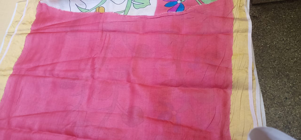 Pure Tussar Silk print saree