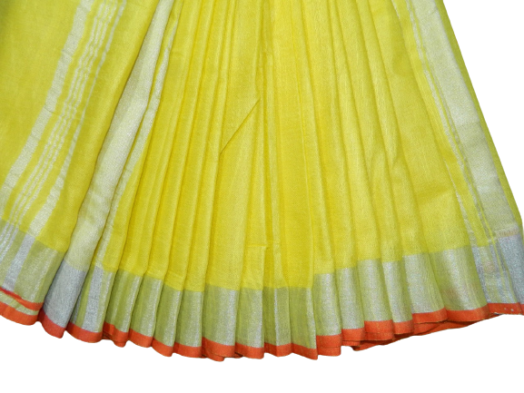 Khadi Linen Slub Saree INDIA SILK P.W.C.S. LTD