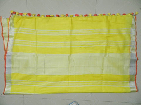 Khadi Linen Slub Saree INDIA SILK P.W.C.S. LTD