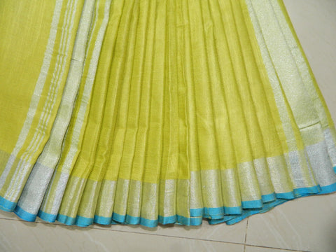 Khadi Linen Slub Saree INDIA SILK P.W.C.S. LTD