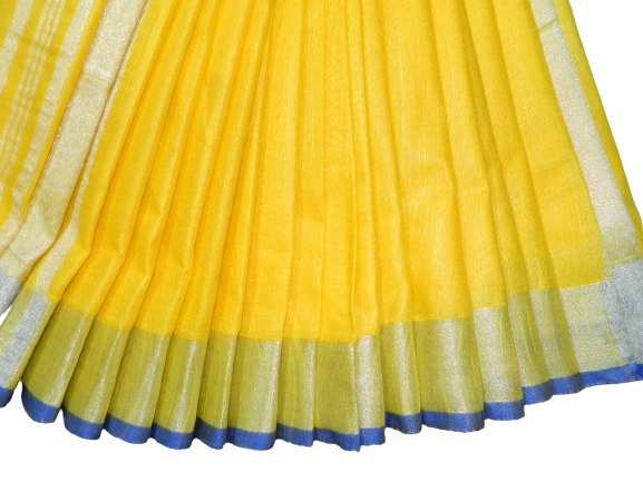 Khadi Linen Slub Saree INDIA SILK P.W.C.S. LTD