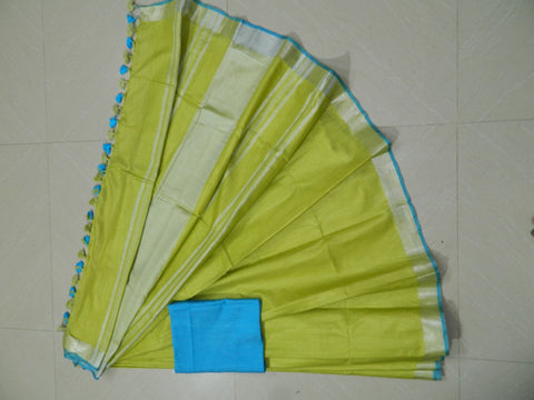 Khadi Linen Slub Saree INDIA SILK P.W.C.S. LTD