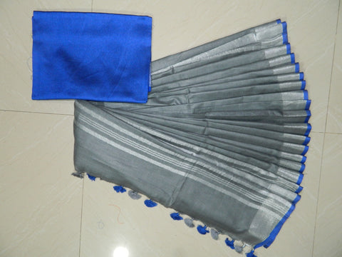 Khadi Linen Slub Saree INDIA SILK P.W.C.S. LTD