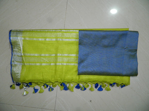 Khadi Linen Slub Saree INDIA SILK P.W.C.S. LTD