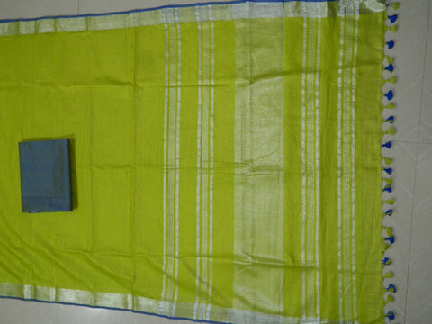 Khadi Linen Slub Saree INDIA SILK P.W.C.S. LTD