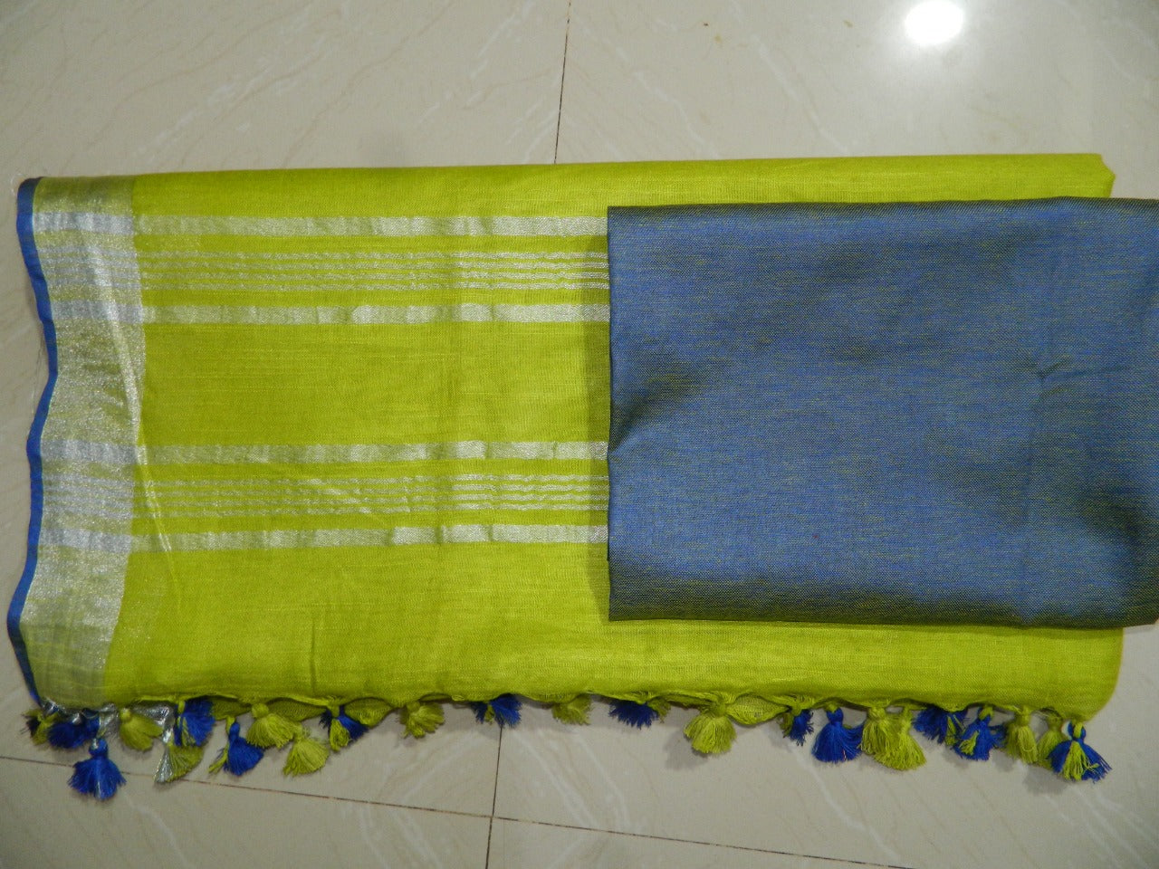 Khadi Linen Slub Saree INDIA SILK P.W.C.S. LTD