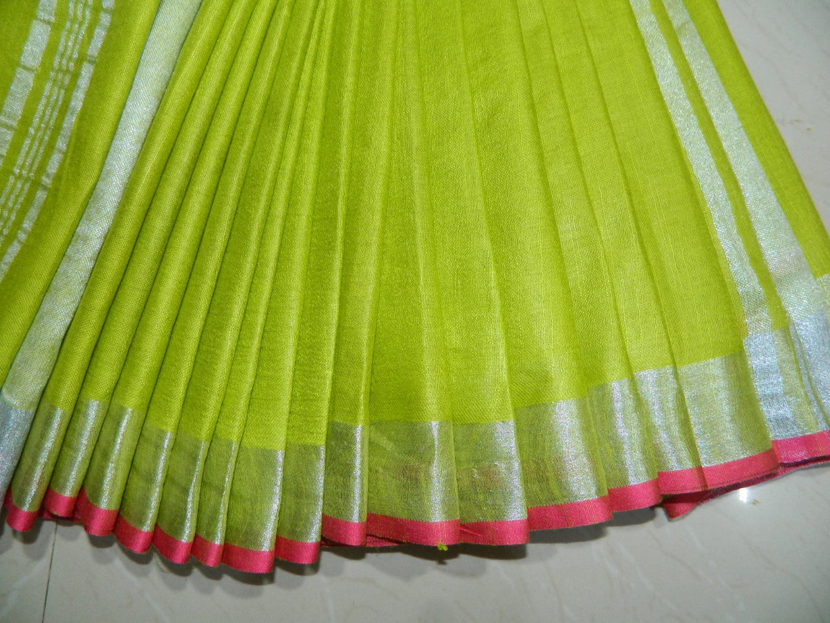 Khadi Linen Slub Saree INDIA SILK P.W.C.S. LTD