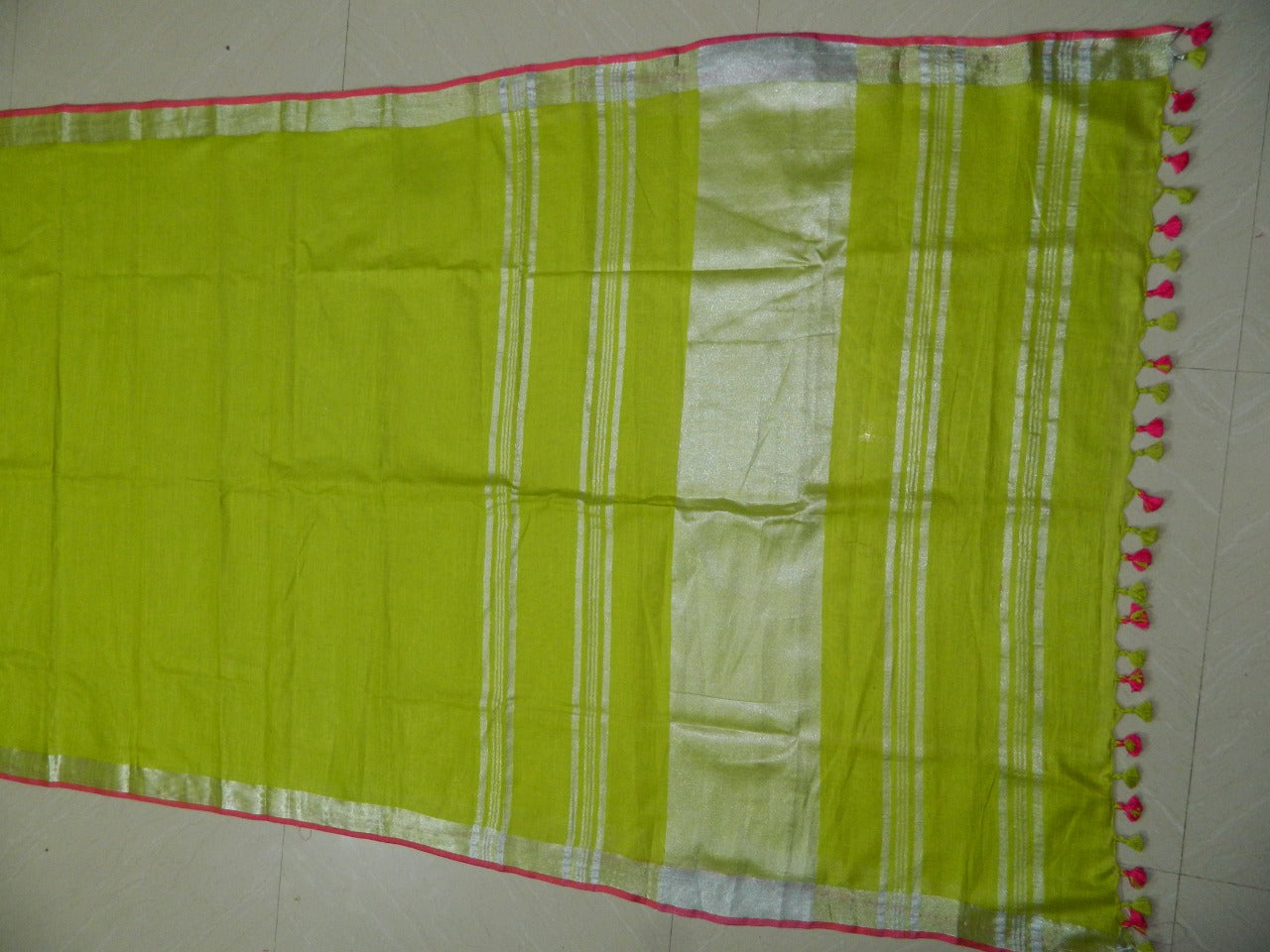 Khadi Linen Slub Saree INDIA SILK P.W.C.S. LTD