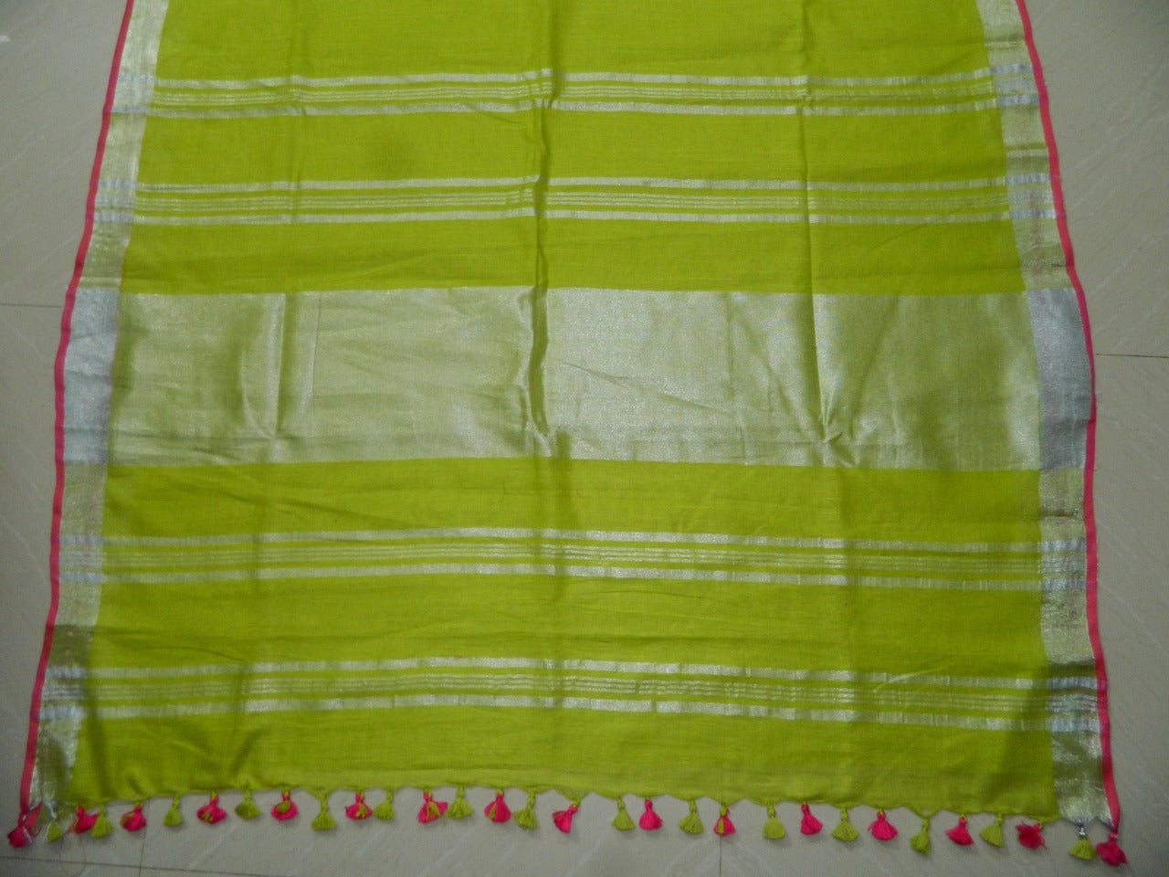 Khadi Linen Slub Saree INDIA SILK P.W.C.S. LTD