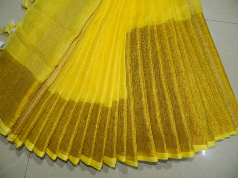 Khadi Linen Slub Saree INDIA SILK P.W.C.S. LTD