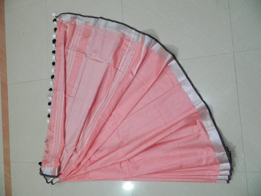 Khadi Linen Slub Saree INDIA SILK P.W.C.S. LTD