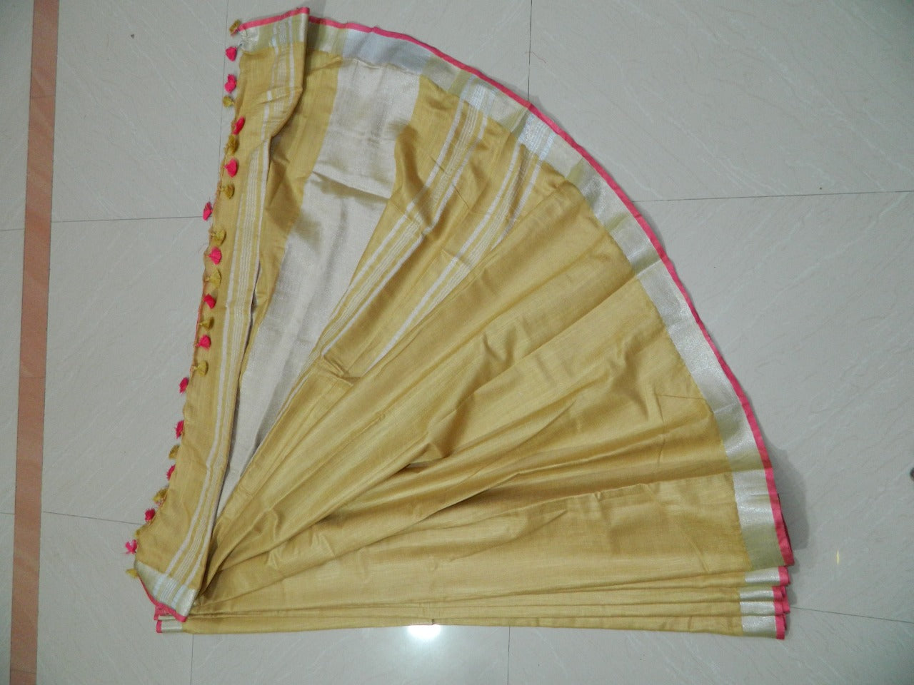 Khadi Linen Slub Saree INDIA SILK P.W.C.S. LTD