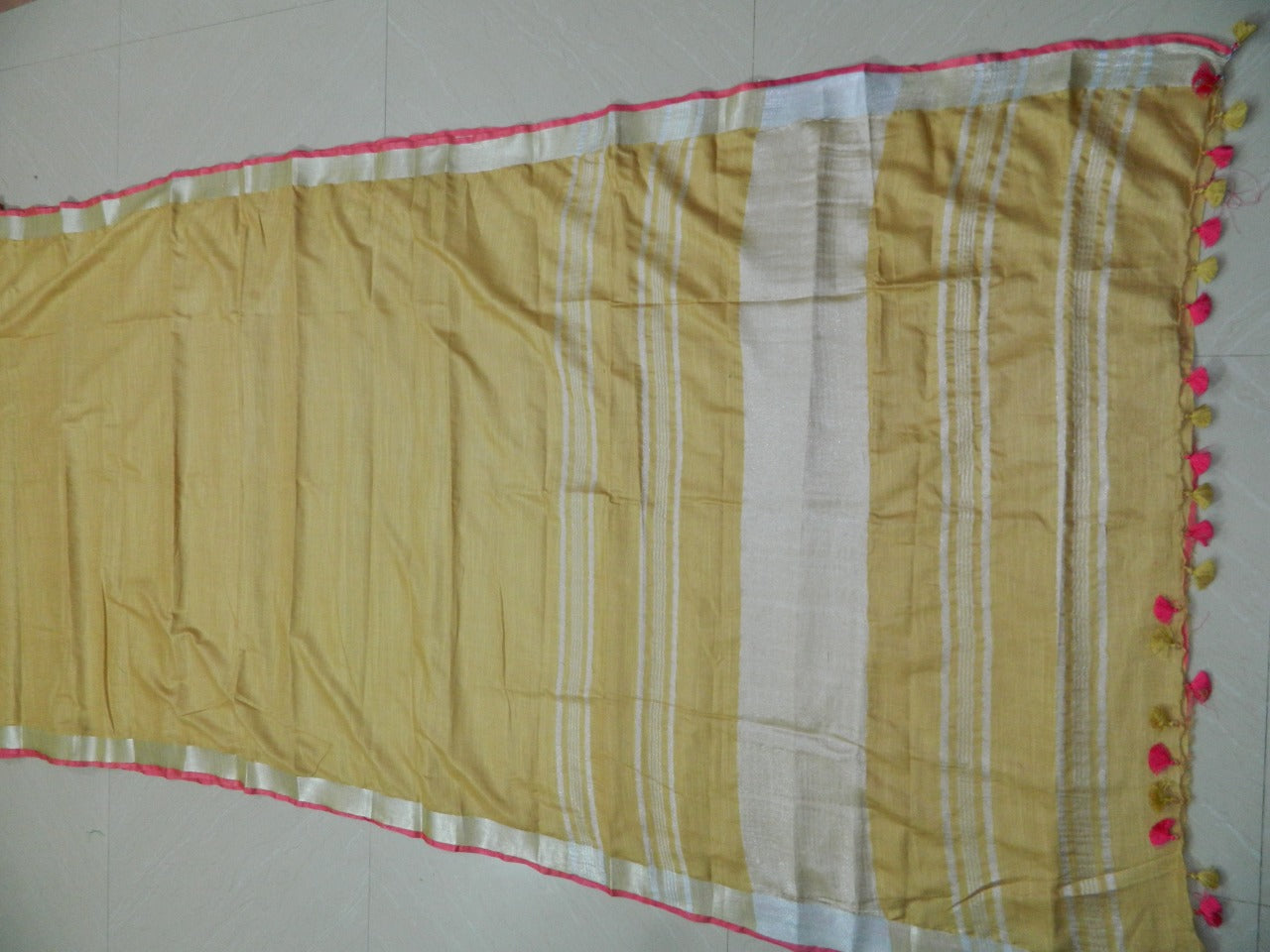 Khadi Linen Slub Saree INDIA SILK P.W.C.S. LTD