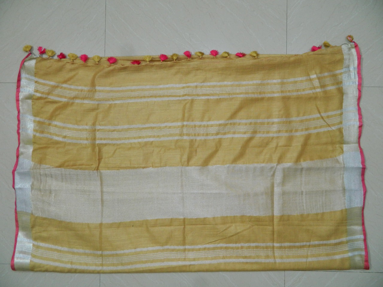 Khadi Linen Slub Saree INDIA SILK P.W.C.S. LTD