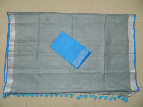 Khadi Linen Slub Saree INDIA SILK P.W.C.S. LTD