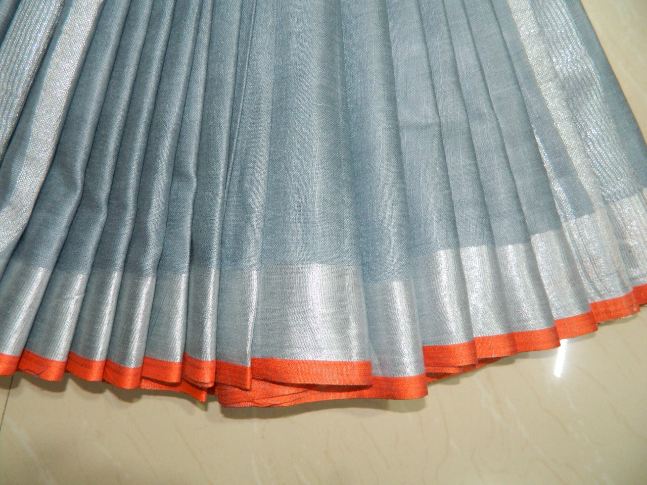 Khadi Linen Slub Saree INDIA SILK P.W.C.S. LTD