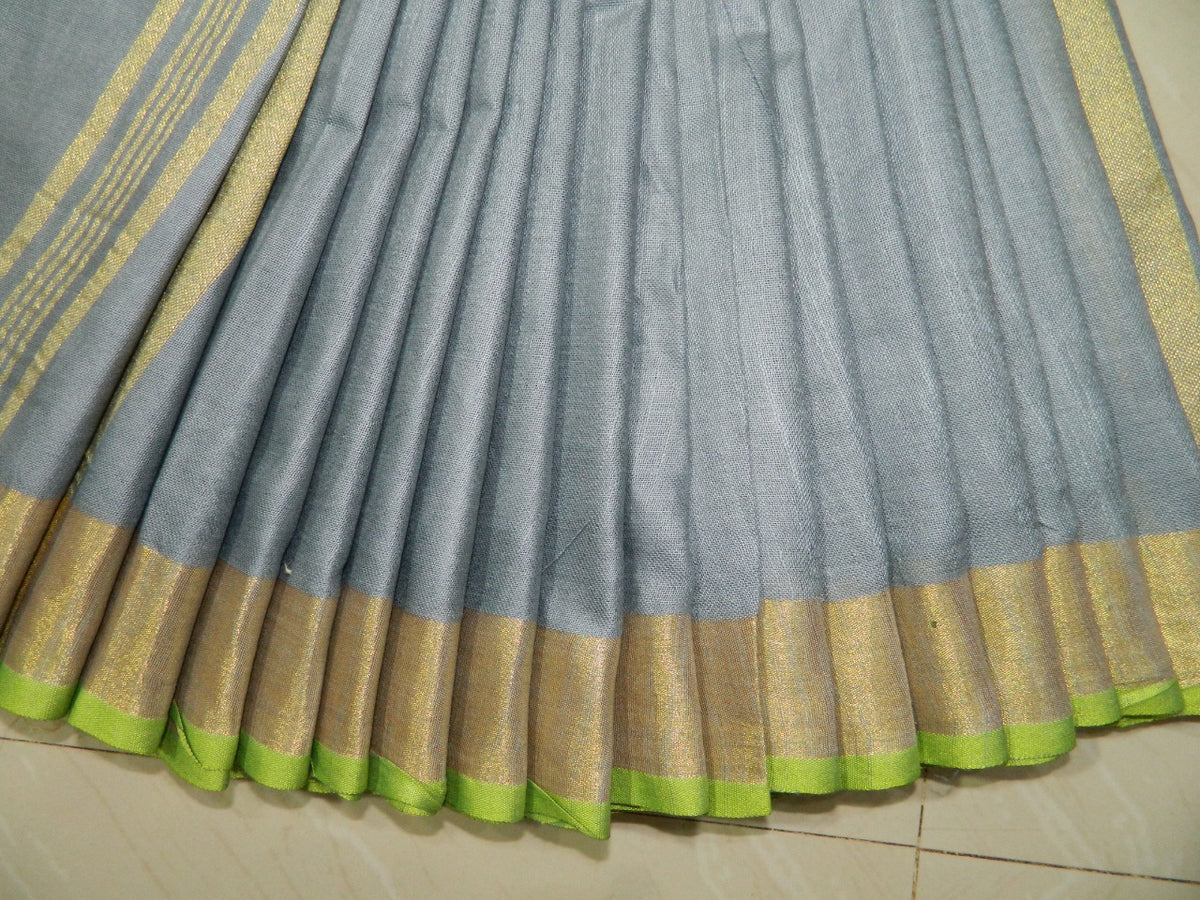 Khadi Linen Slub Saree INDIA SILK P.W.C.S. LTD