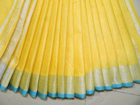 Khadi Linen Slub Saree INDIA SILK P.W.C.S. LTD